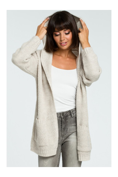 BK002 Hooded cardigan - beige