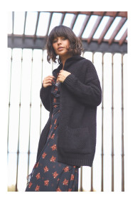 BK002 Hooded cardigan - black