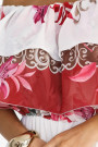 606-1 Long summer dress in a floral red ombre pattern? 