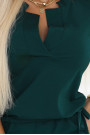  161-19 AGATA Dress with collar and tie - green 