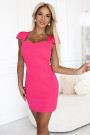  118-9 Mini dress with a nice neckline - pink 