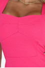  118-9 Mini dress with a nice neckline - pink 
