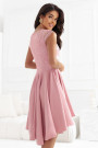 300-7 PATRICIA dress with longer back with lace neckline - powder pink 