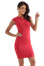  132-9 Classic fitted dress in red 