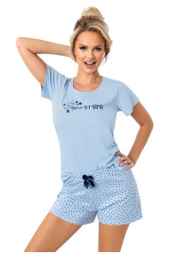 Piżama Star Short Niebieska