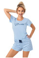 Piżama Star Short Niebieska