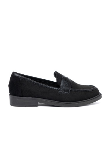 Czarne zamszowe loafersy