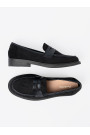 Czarne zamszowe loafersy