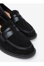 Czarne zamszowe loafersy