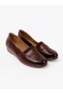 Półbuty damskie slip-on z fakturowanym noskiem