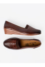 Półbuty damskie slip-on z fakturowanym noskiem