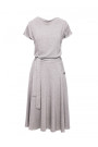 B067 Расклешенное платье - серый