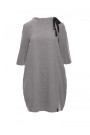 B070 Oversize kleita ar kaklasaites lentes detaļu - pelēkā krāsā
