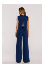 M382 Jumpsuit ar šķeltu muguru - tumši zils