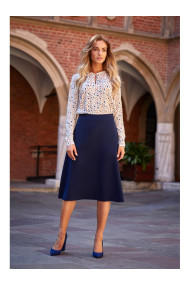 Юбка-миди S133 A-line - темно-синий