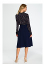Юбка-миди S133 A-line - темно-синий