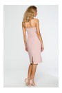 M409 Платье-бадо с карандашом - пудра