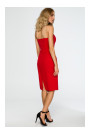 M409 Платье-карандаш с бадо - красный