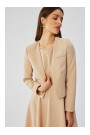 S368 Обрезанный блейзер с открытым передом - бежевый