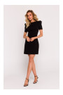 Мини-платье M777 с мягкими плечами - черный