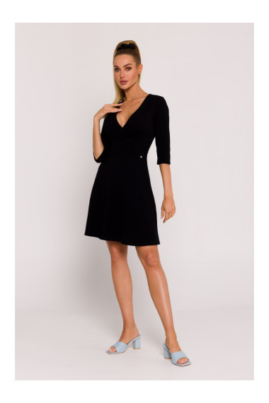 M786 Pieguļoša mini kleita - melna
