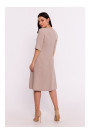 Платье-трапеция с V-образным вырезом B280 - бежевый