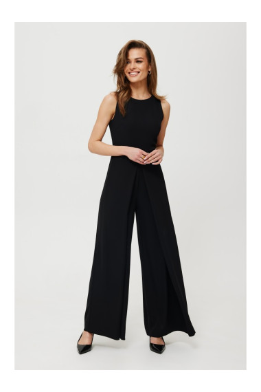 K184 Джемпер с широкими штанинами - черный