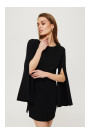 K190 Мини-платье с разрезными рукавами - черный