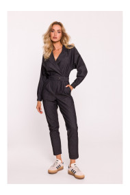 M801 Джемпер с завернутым верхом - графит