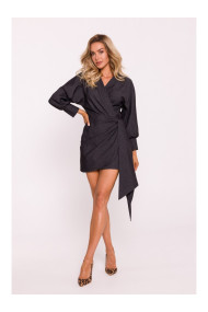 M802 Мини-платье с завязками - графит