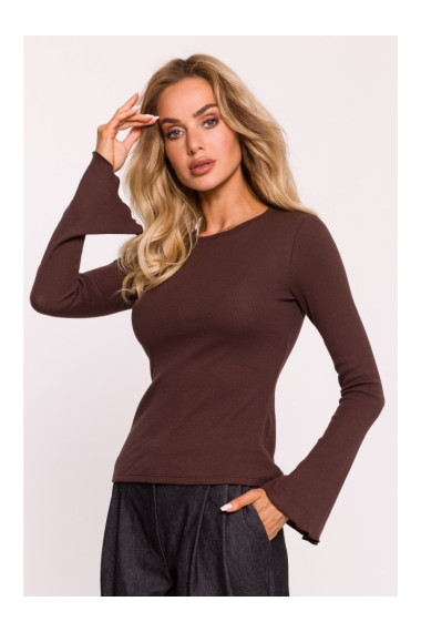 M806 Rievota virsja ar garām piedurknēm - brūna