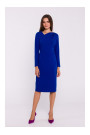 S376 Asimetriska zīmuļa kleita ar izgriezumu - karaliski zila