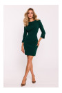 M815 Mini dress with split sleeves - bottle green