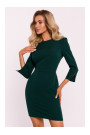 M815 Mini dress with split sleeves - bottle green