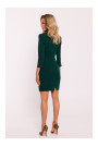 M815 Mini dress with split sleeves - bottle green