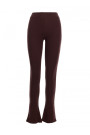 M816 Ribbed leggings with split leg design - brown