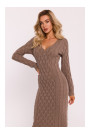 M824 V-neck sweater dress - cappuccino