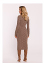 M824 V-neck sweater dress - cappuccino