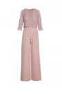 S381 Lace detail jumpsuit - powder