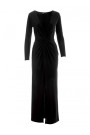 M840 Maxi dress with a knot - black
