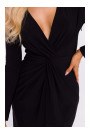 M840 Maxi dress with a knot - black