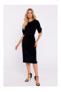 M827 Velvet sheath dress - black