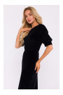 M827 Velvet sheath dress - black