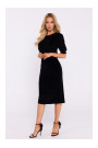 M827 Velvet sheath dress - black