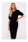 M827 Velvet sheath dress - black