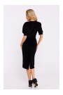 M827 Velvet sheath dress - black