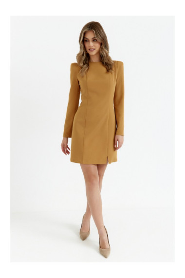 M755 Dress with modeling stitching - cinnamon