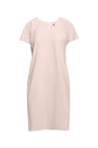 S392 Relaxed fit dress with V-neck - beige
