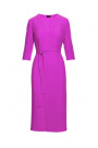 S396 Mid-length dress with wrap detail - lavender