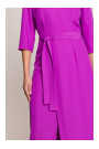 S396 Mid-length dress with wrap detail - lavender